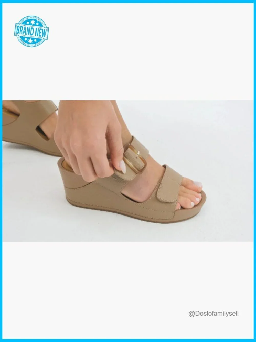Chunky Wedge Platform Sandals Comfortable Lightweight Slip Resistant Slingback